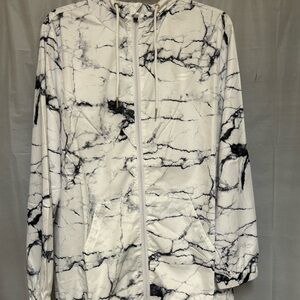 Fitwear Unisex Windbreaker Jacket Size L Color Marble Hooded 2LAvailable 2 Med‎